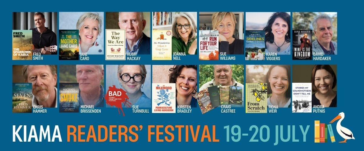 Montage of authors for Kiama Readers' Festival