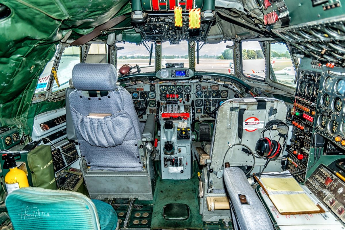 Cockpit of the Lockheed Constellation “Connie”.