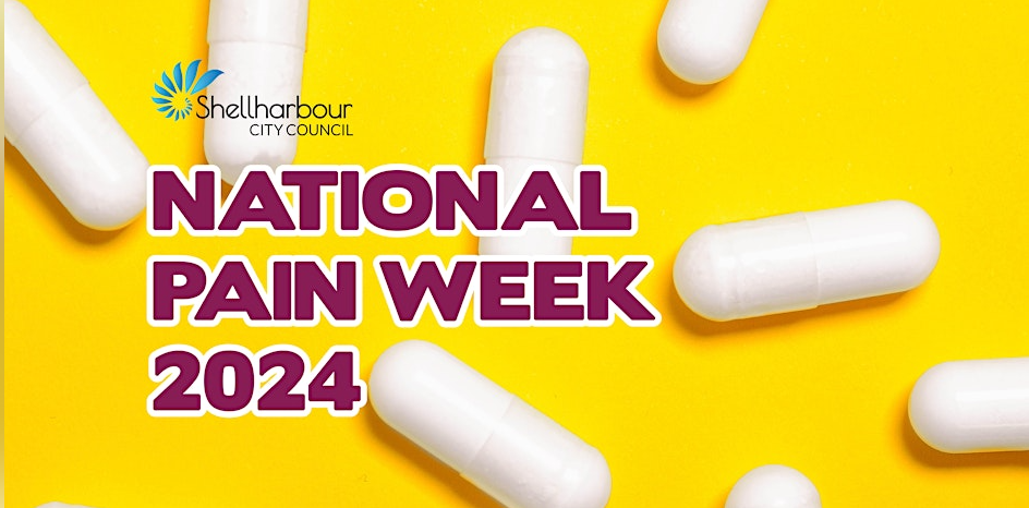 Banner for National Pain Week info session by Shellharbour City Council