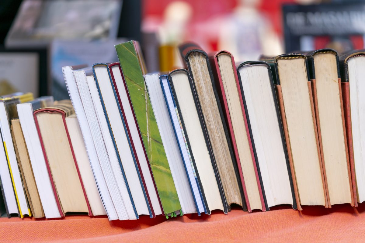 Used secondhand books being sold