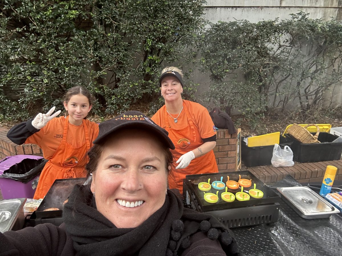 Shaz Harrison with volunteers at Need a Feed's breakfast buddies