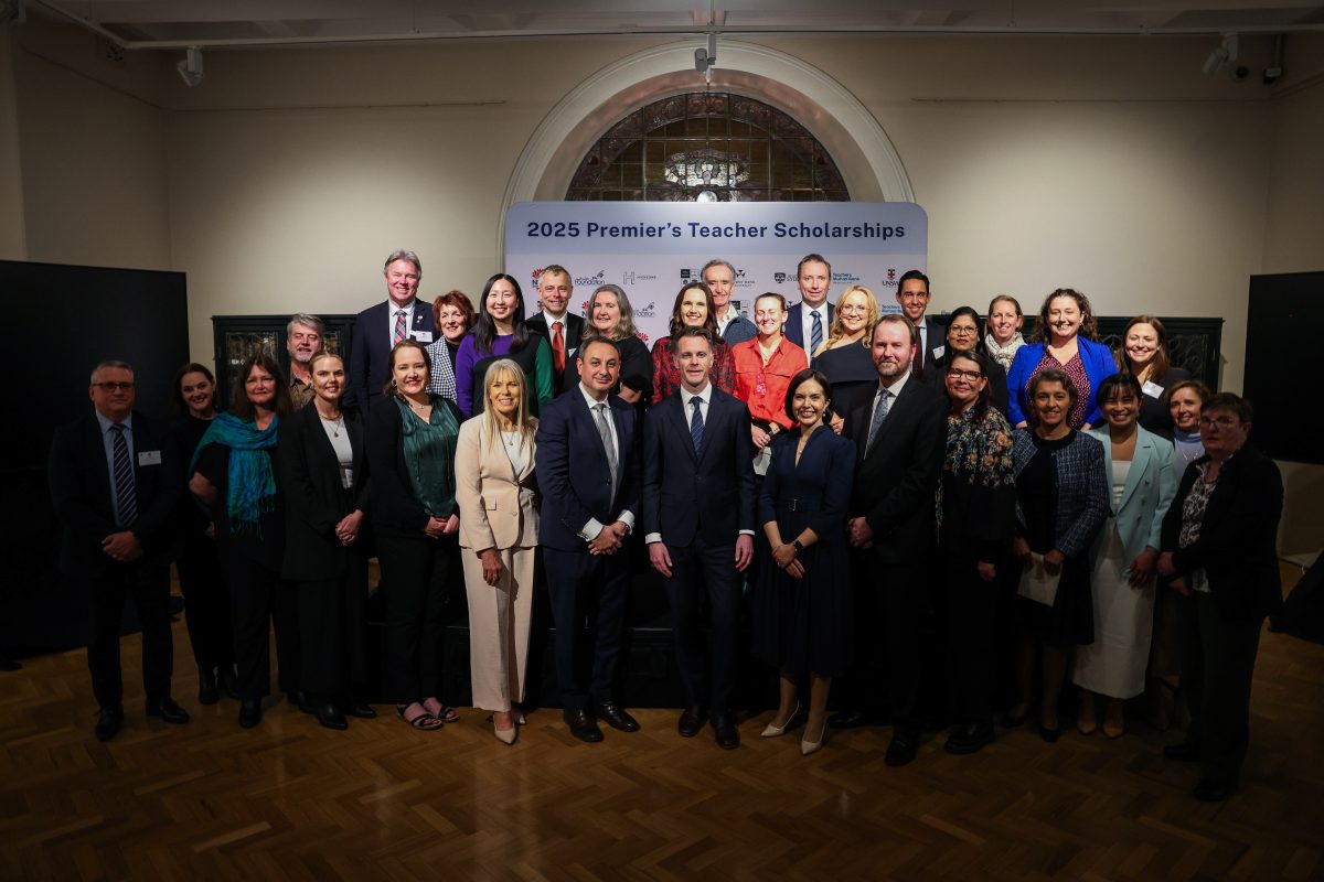 Awarders and awardees gather at the 2025 Premier's Teacher Scholarships