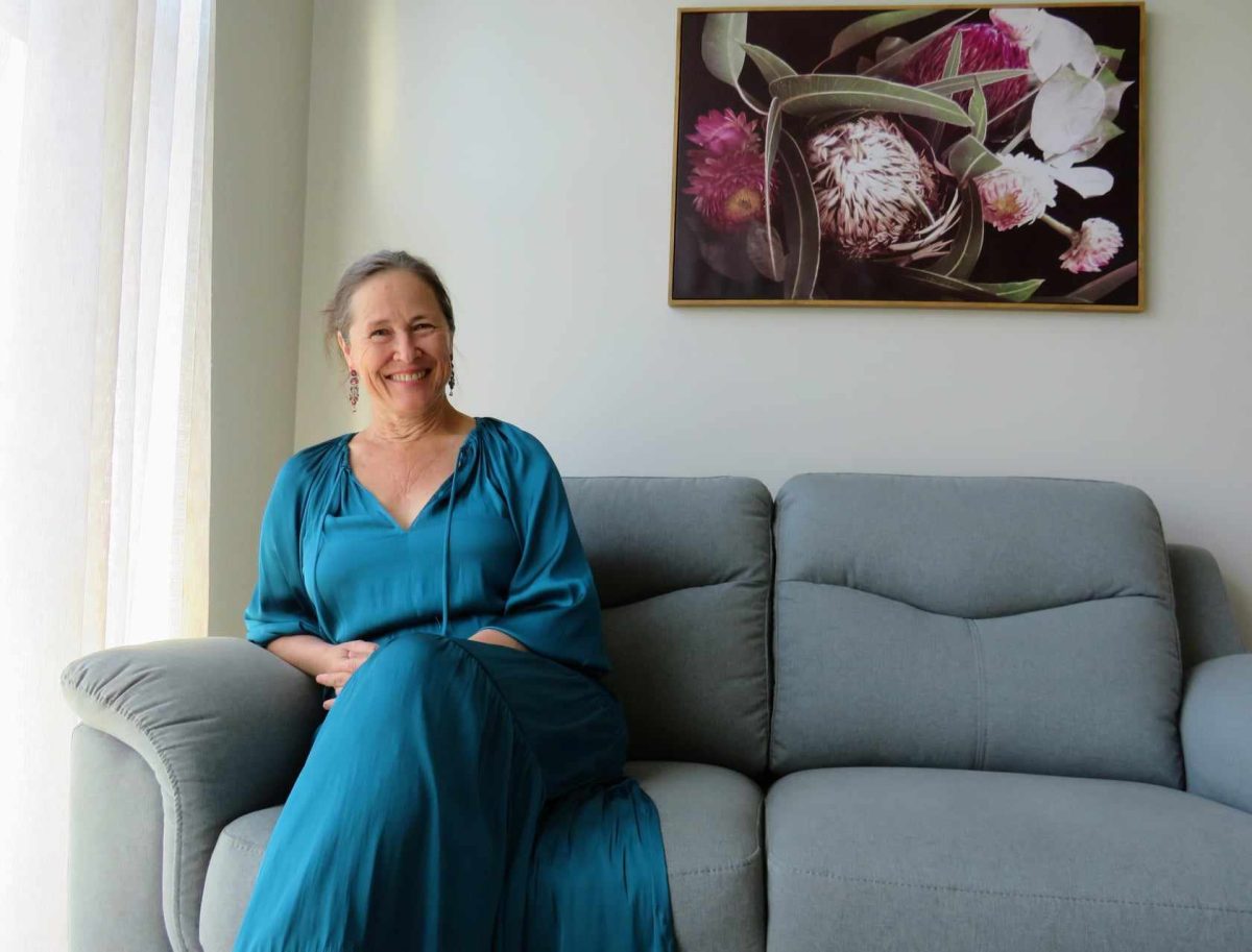 After six years of relentless campaigning, Illawarra Women's Health Centre executive director Sally Stevenson sits in the first-of-its-kind Illawarra Women's Trauma Recovery Centre.