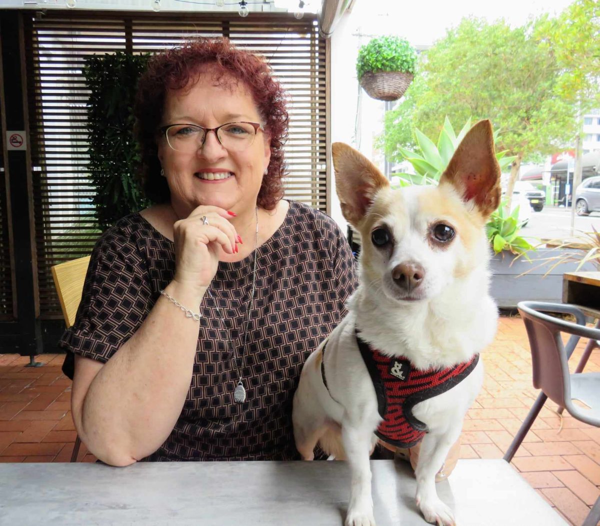 Wollongong City Council's new Lord Mayor Tania Brown, with her grand-dog Cino.