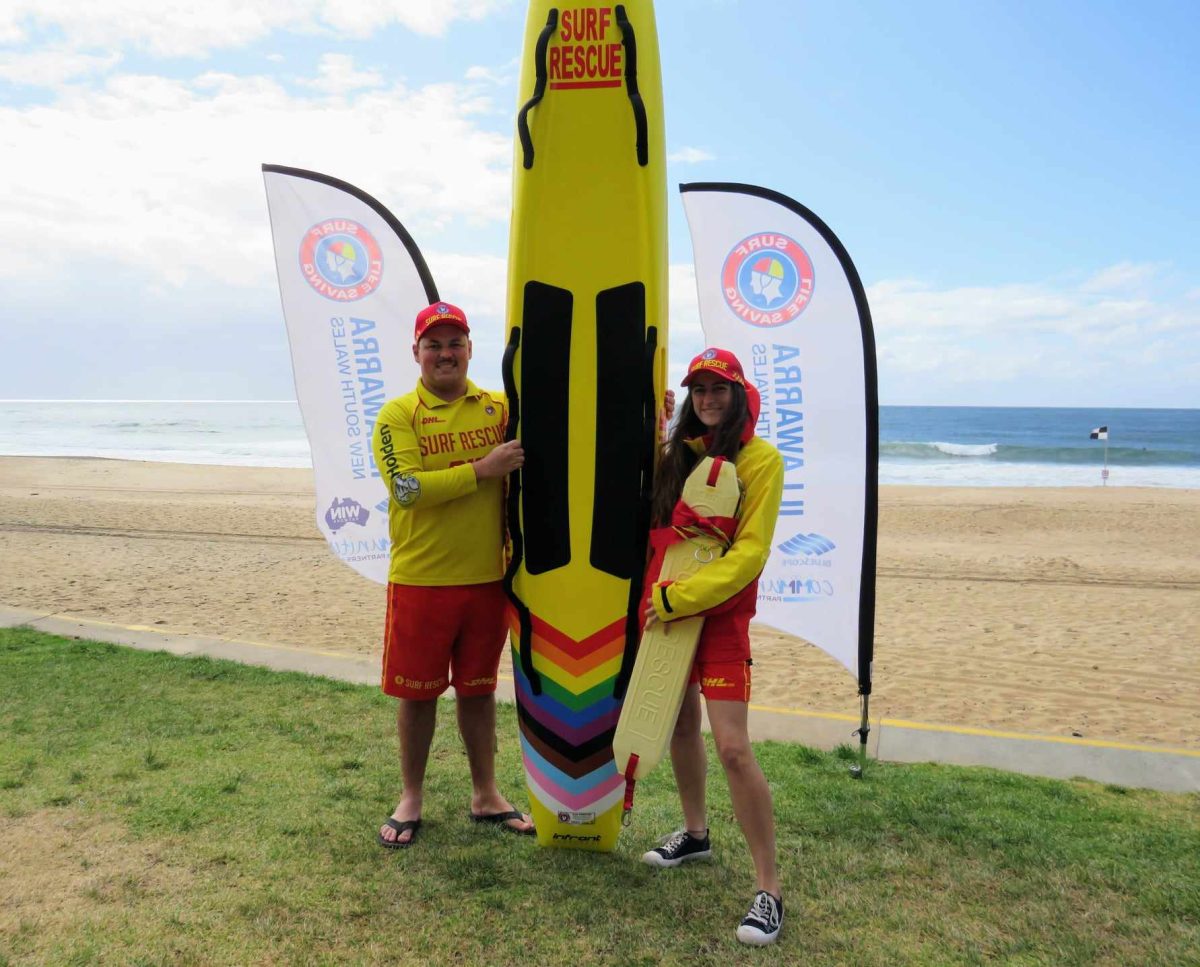 Surf life savers Brody Robertson and Alyssa Norris are ready for the 2024-25 swim season at Wollongong's North Beach. 