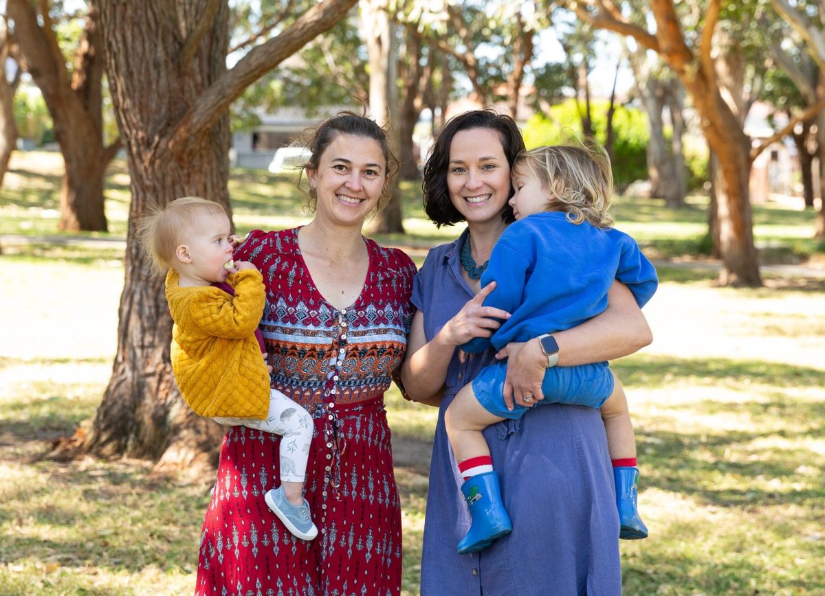 Two mums and their toddlers