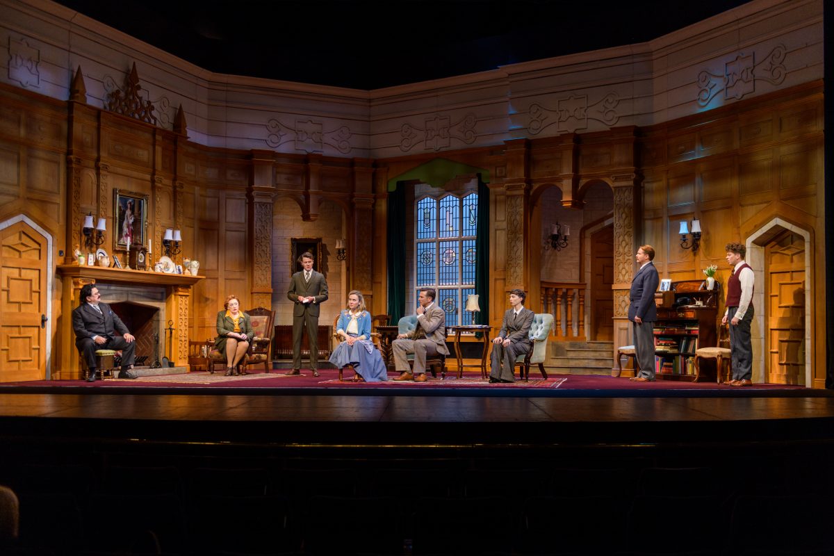 Actors on stage in The Mousetrap