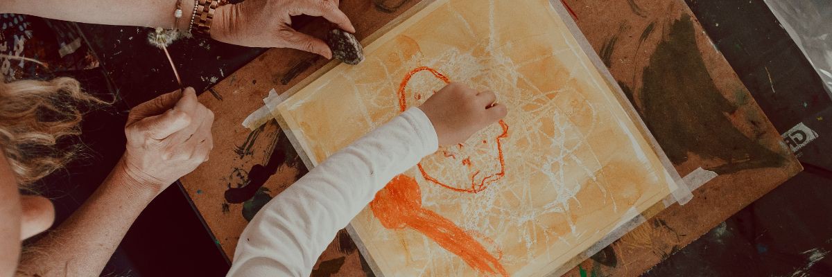 Hands drawing art