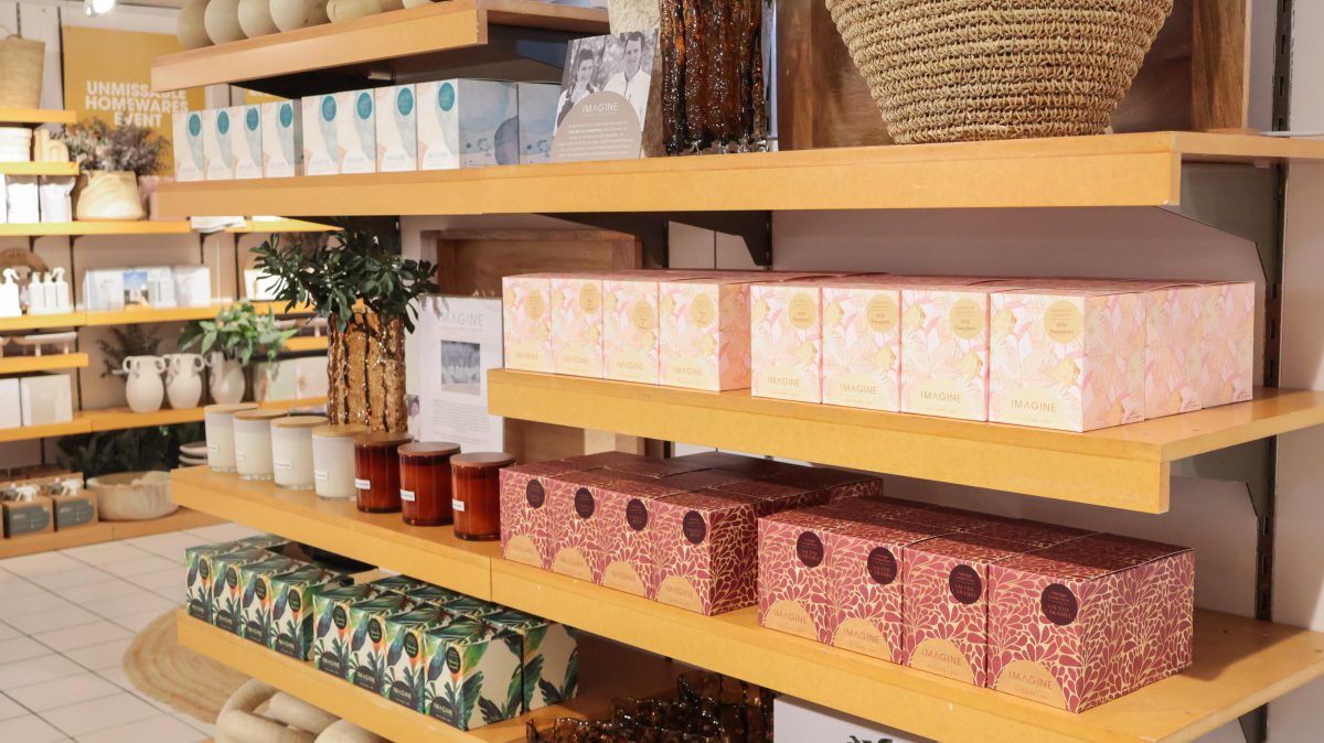 Candles on a shelf