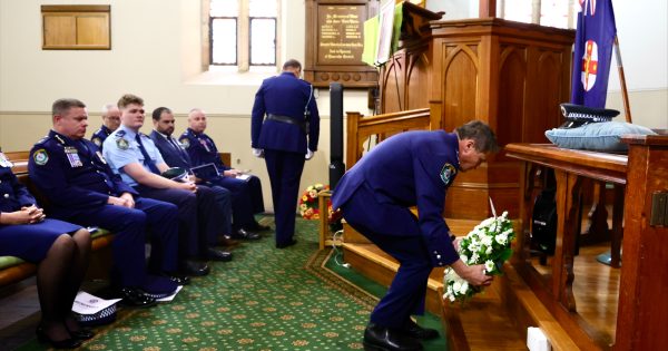 Officers and their families across the Illawarra and South Coast mark National Police Remembrance Day