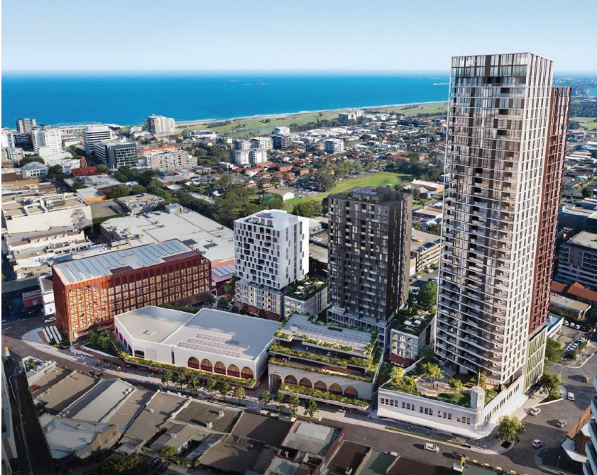 An artist's rendition of the proposed $500m WIN Grand development - just one example of state significant developments with infill affordable housing. 