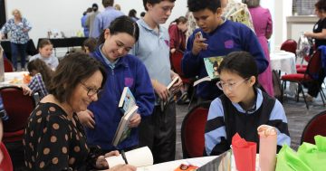 Passionate young readers pick the brains of published Illawarra authors at annual literary lunch