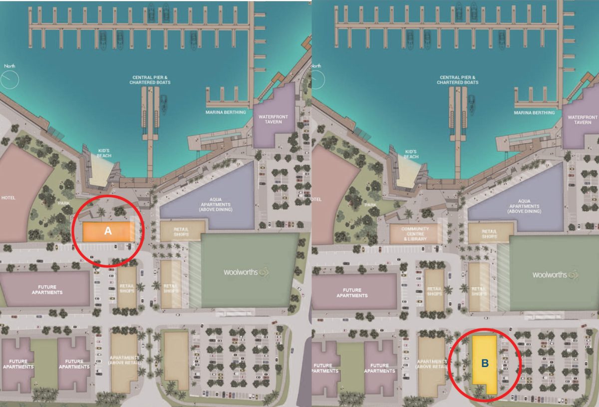 map of waterfront area proposed for new project