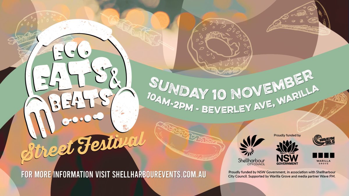 Banner for Eco Eats & Beats Street Festival Warilla