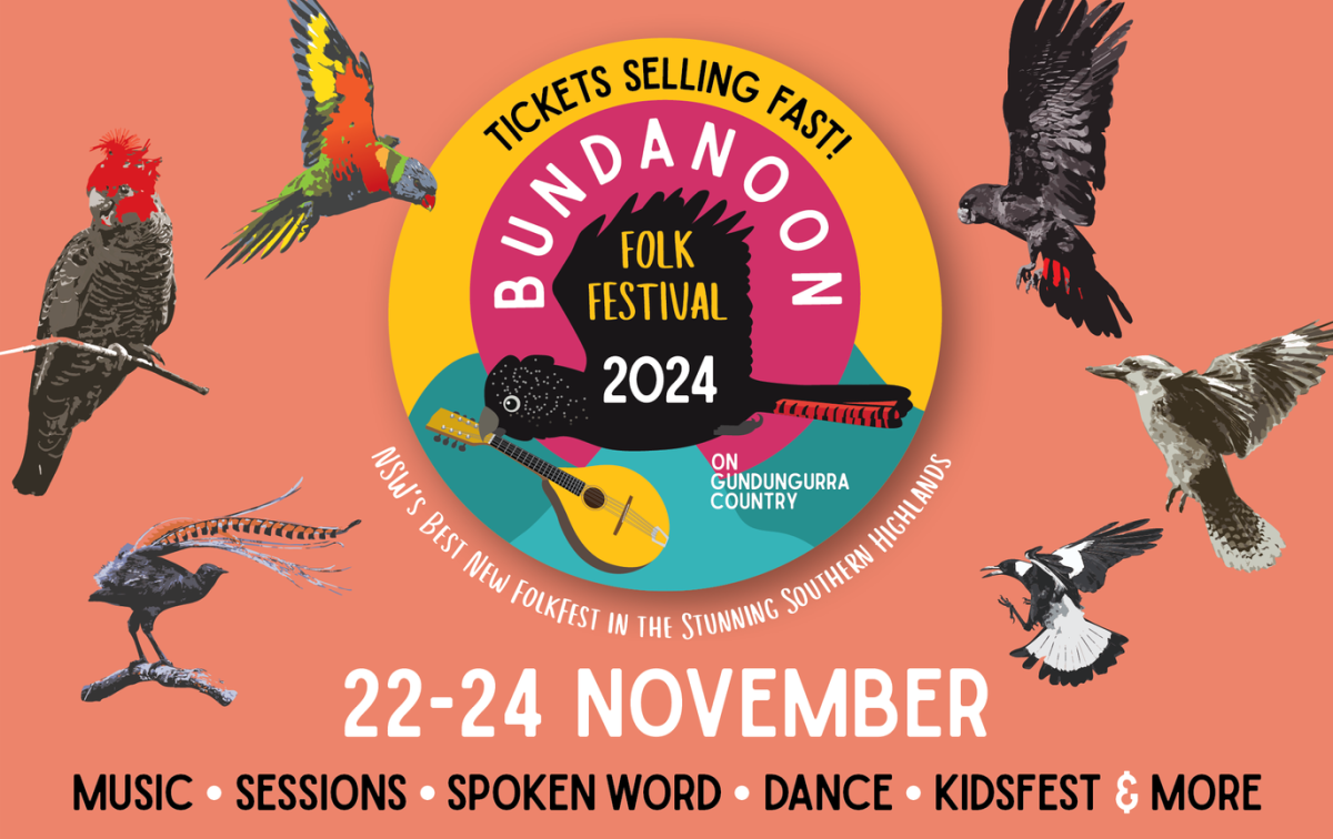 Flyer for the Bundanoon Folk Festival