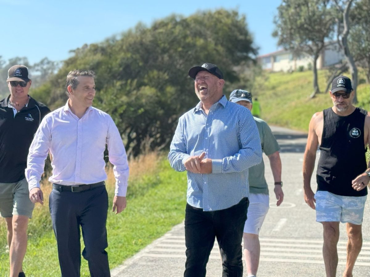 Group of men walking