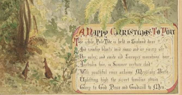 First Illawarra Christmas card featured Rixon's Pass plus a couple of kangaroos to make it more authentic