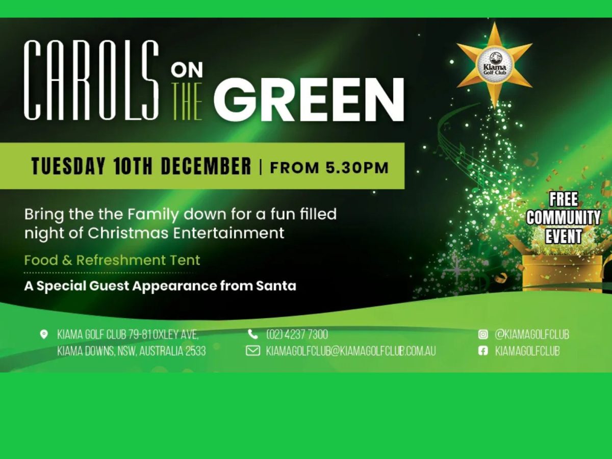 Banner for Carols on the Green by Kiama Golf Club