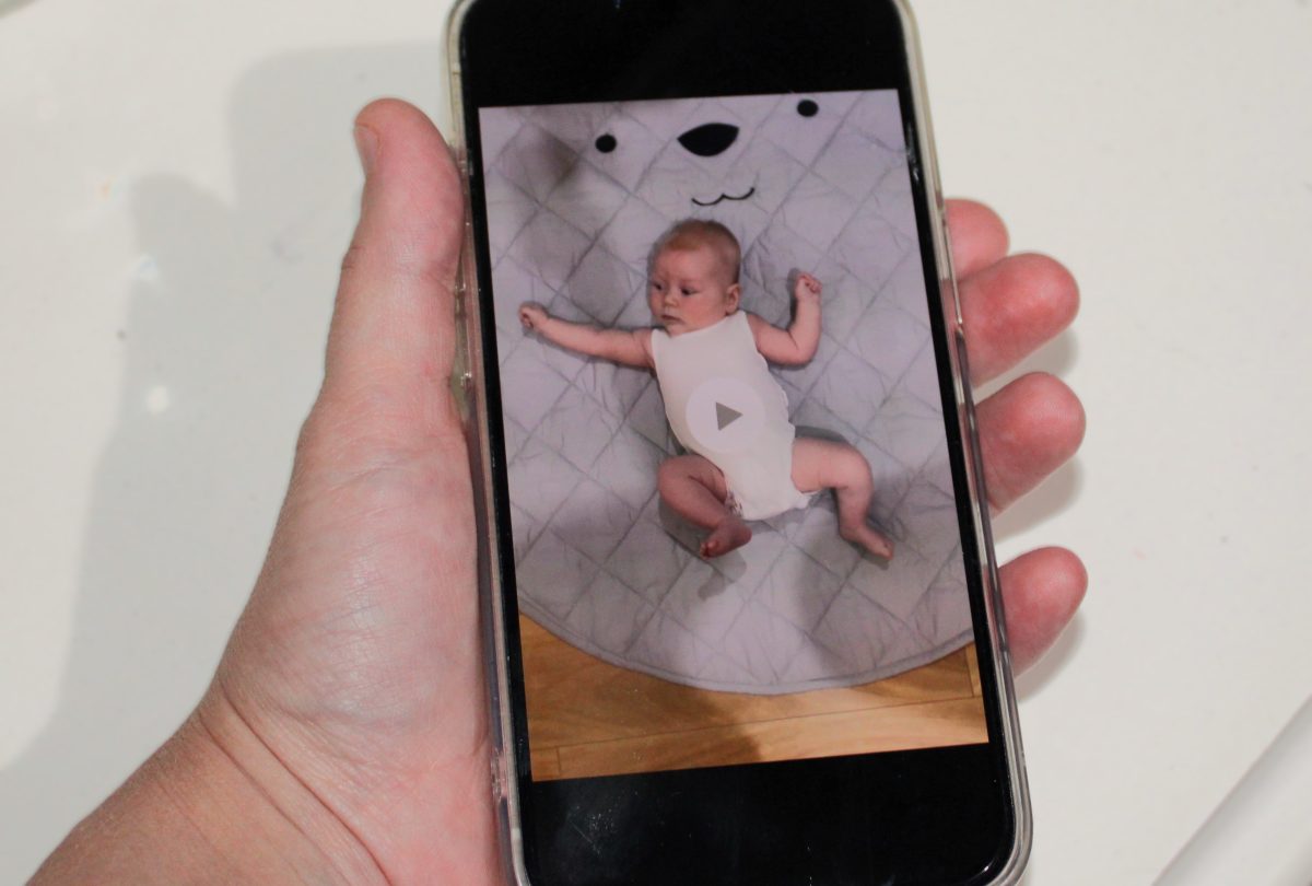 Video of baby on phone.