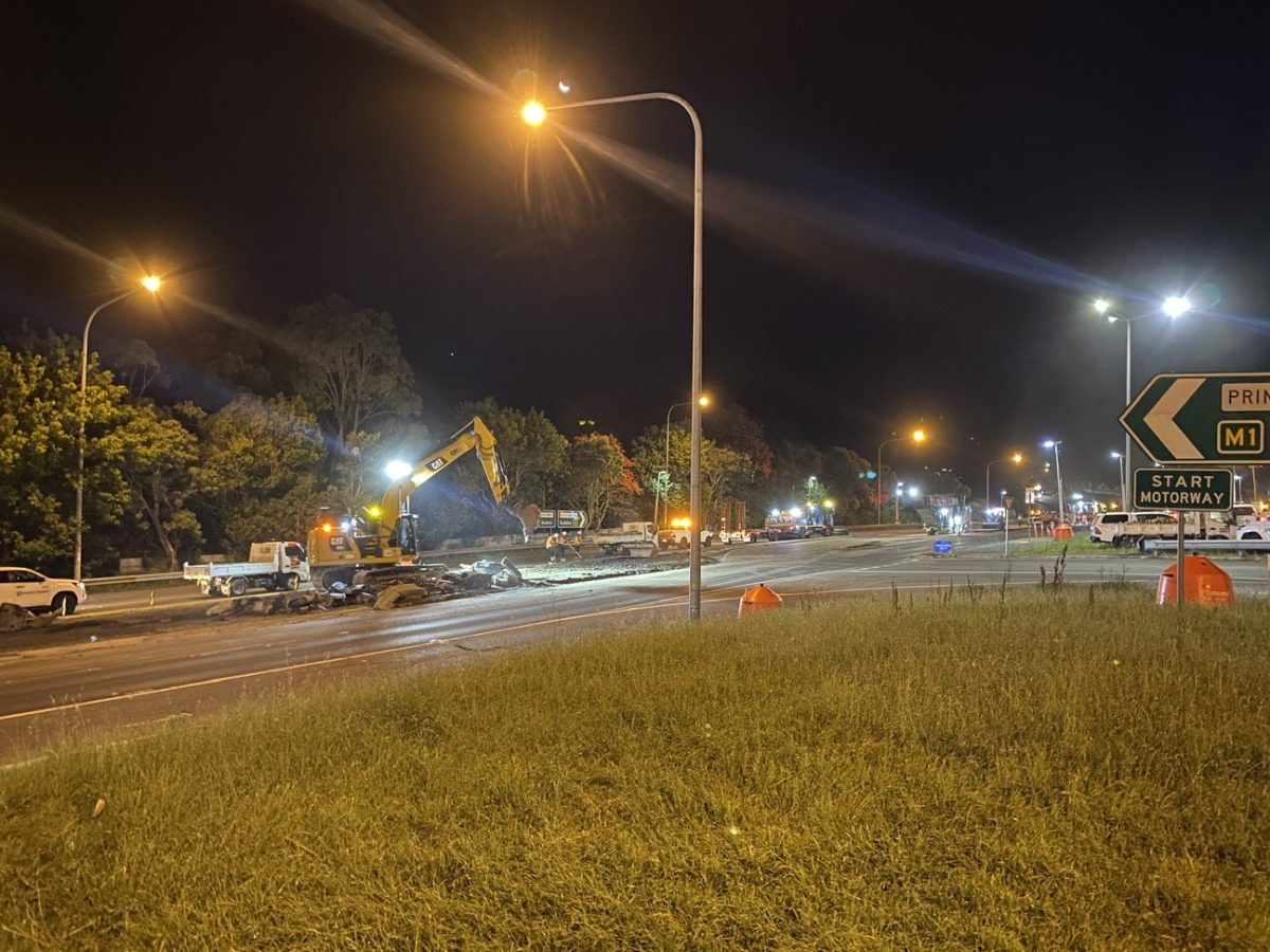 night-time roadworks