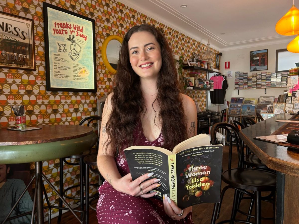 Woman holding book