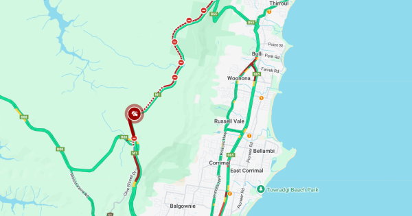 Man dead, northbound M1 closed at Mt Ousley