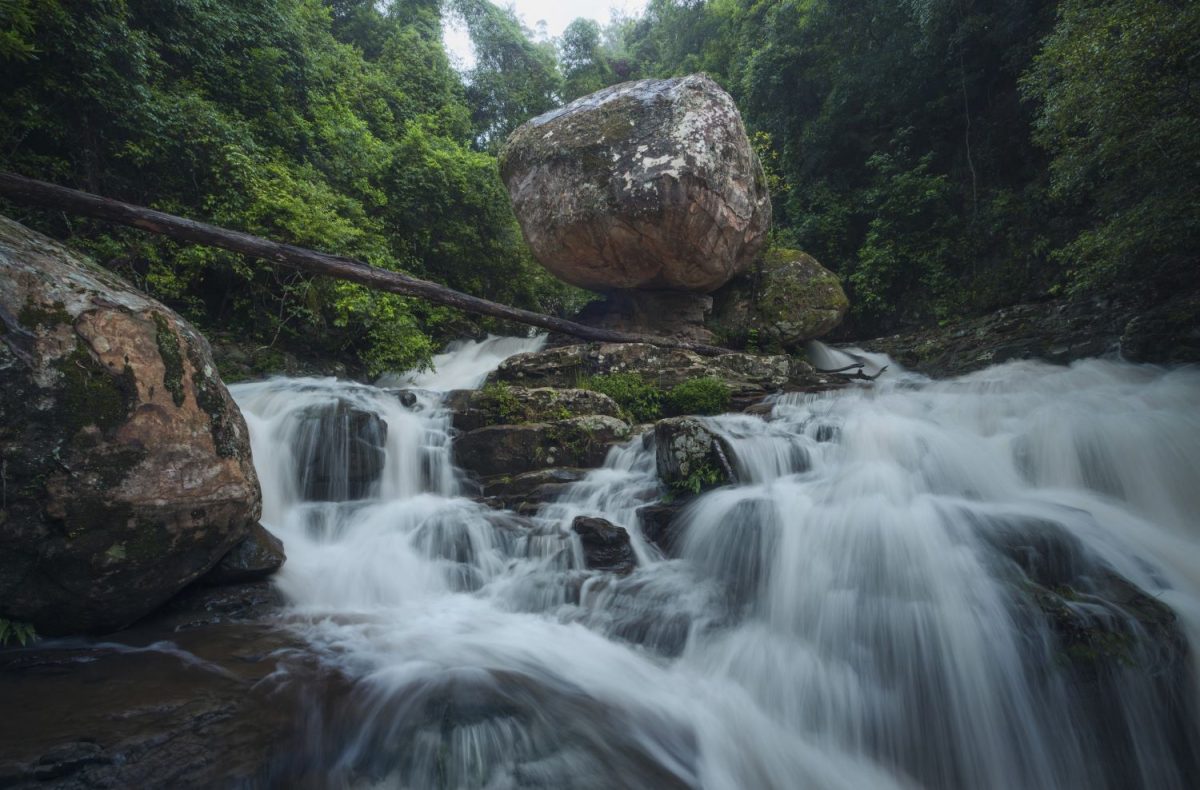 Waterfall along bush trail