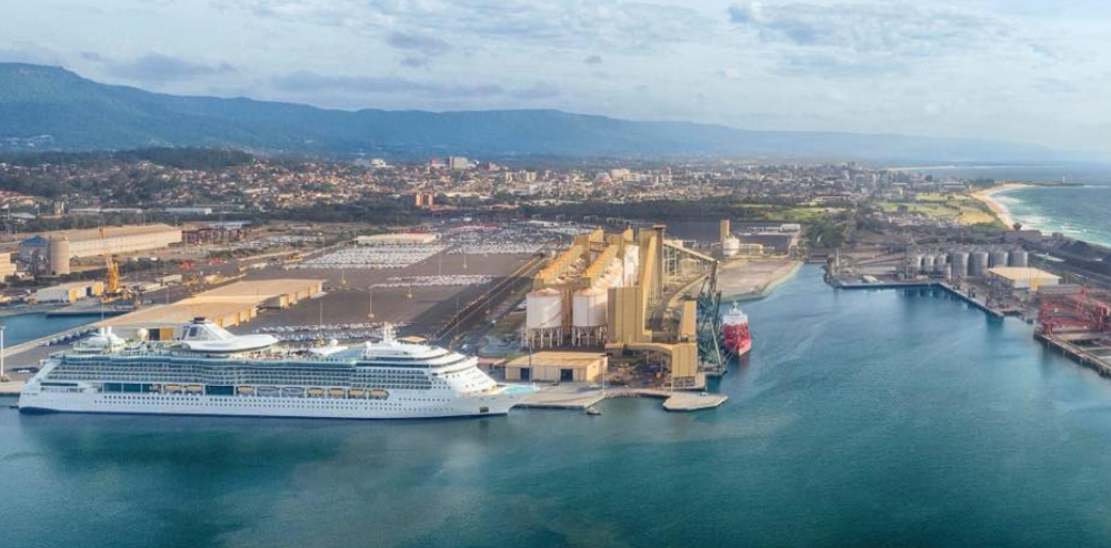 Cruise liner at port