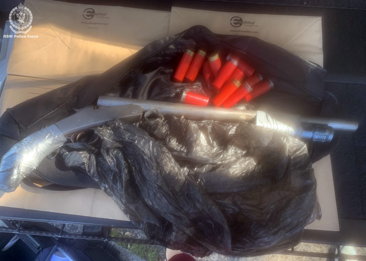 A gun and ammunition NSW Police officers allege they recovered from an East Corrimal home.