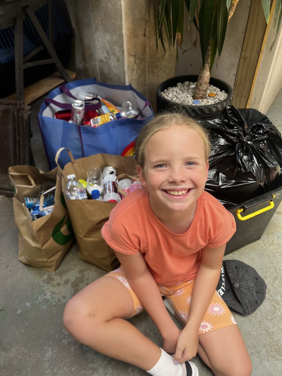 Eight-year-old Ariana Dowson has a hobby that helps the environment - and keeps her rolling in pocket money