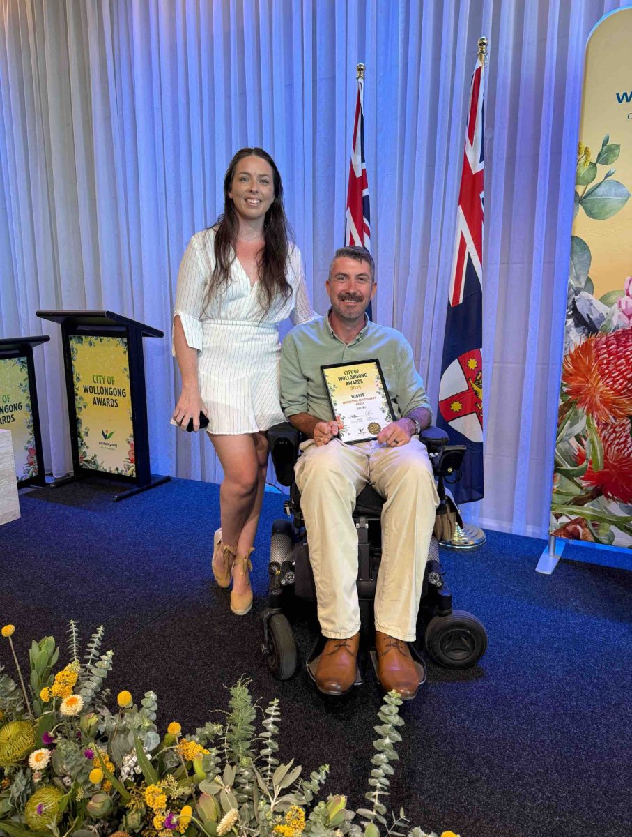 Maryanne Harris and her husband Dan Hillyer were recognised for their business, Robofit, at the recent City of Wollongong awards. 