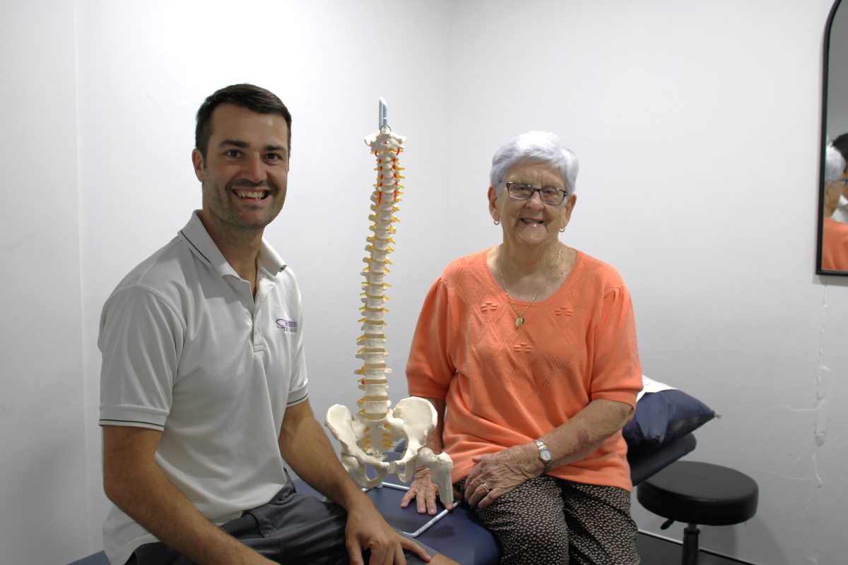 Patient Jeanette Holborow and Phytness Healthcare director and physiotherapist Bart Tuohey.