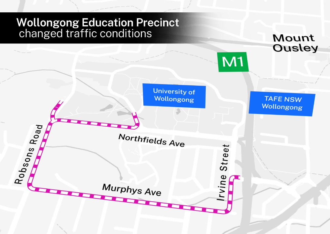 Map with diversion routes