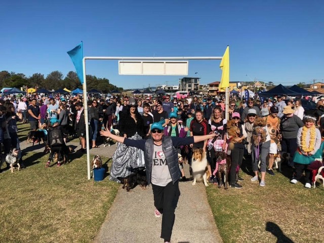 Alexie Bull at the start of Million Paws Walk