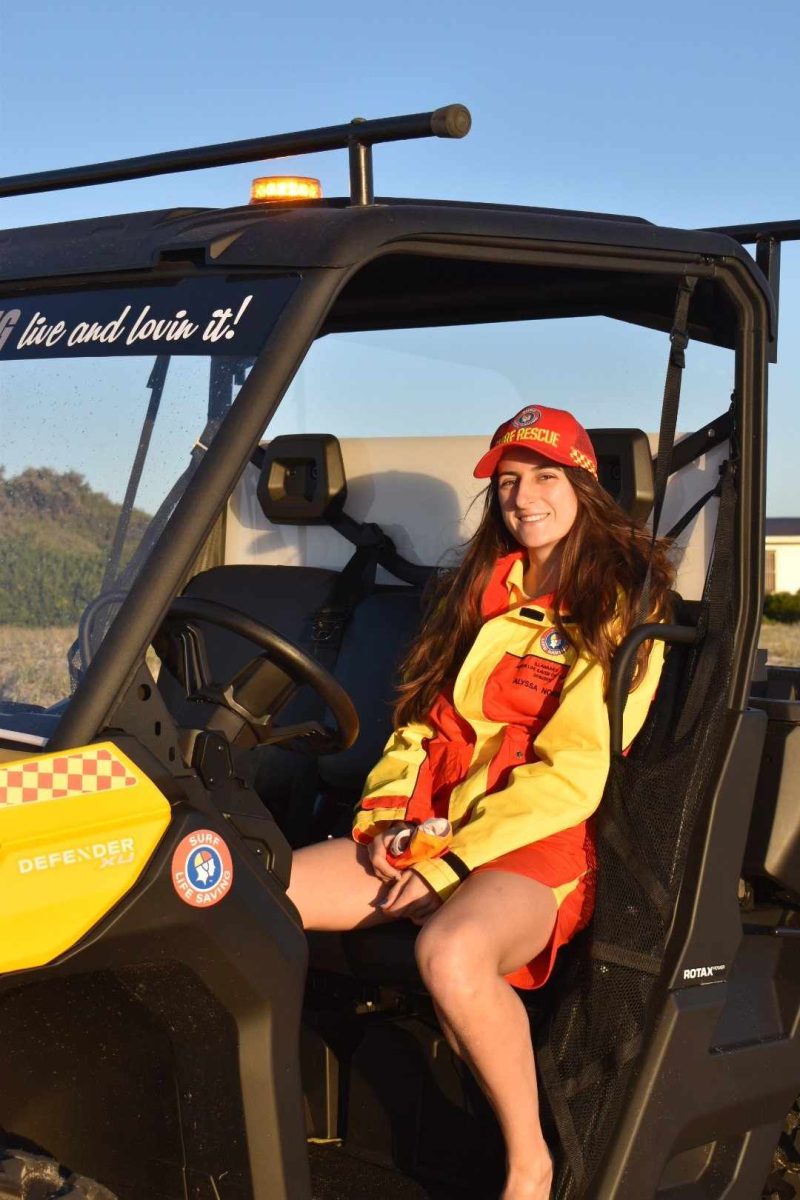 lifesaver on patrol in a vehicle