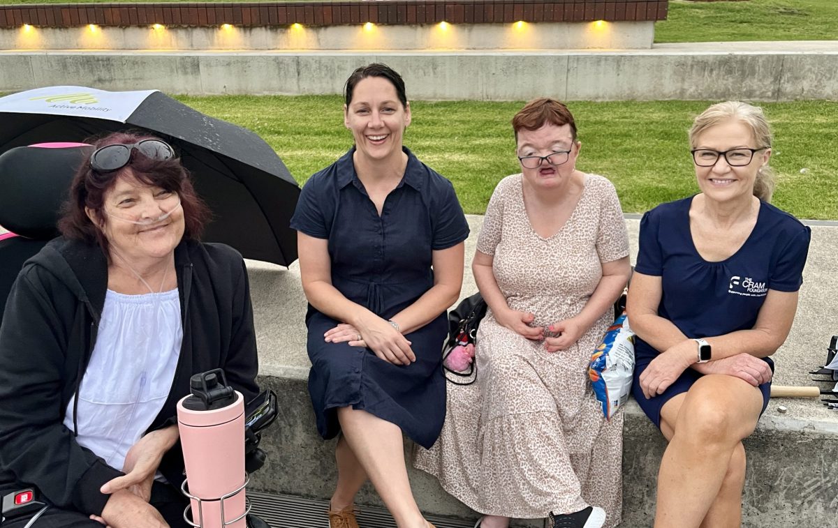 The Cram Foundation CEO Alisha Musker with Participants Sharyn and MaryAnne 