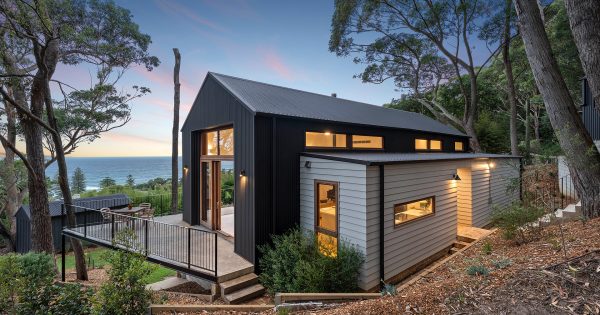 Breathtaking architectural triumph nestled between mountain and sea