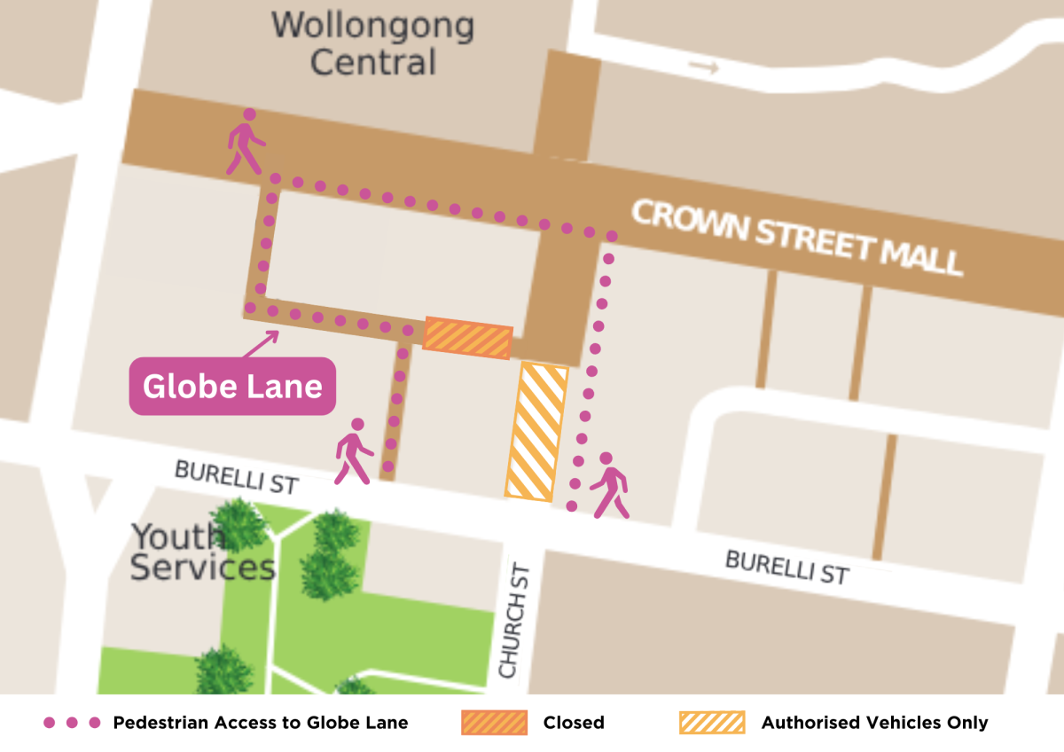 map of Globe lane access