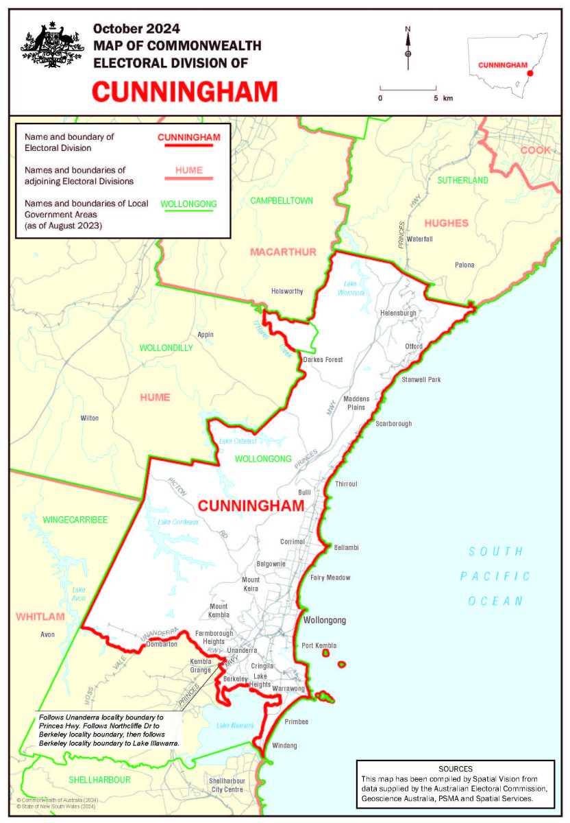 The seat of Cunningham has been held by Labor since 2004.