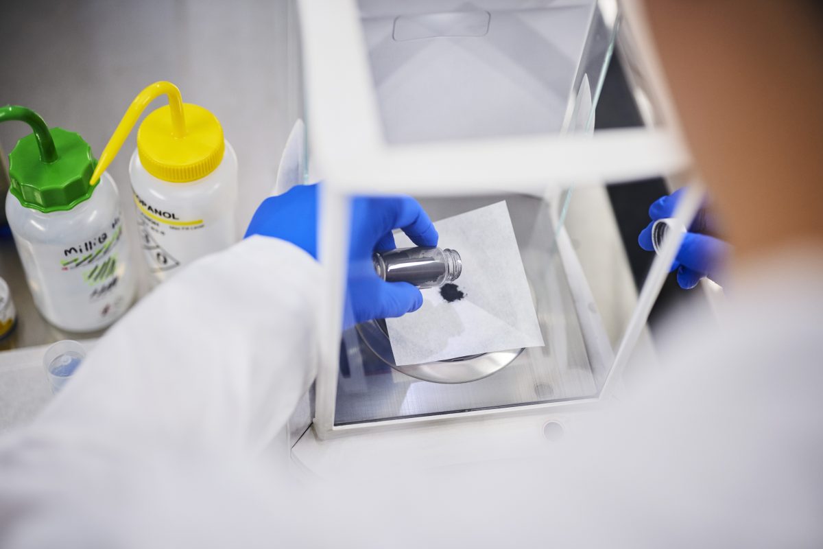 Sicona scientists do lab work