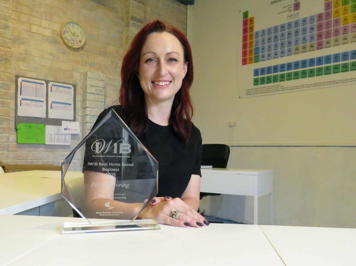 Award-winning businesswoman and tutor Teagan Hines-Waterman in her home classroom.