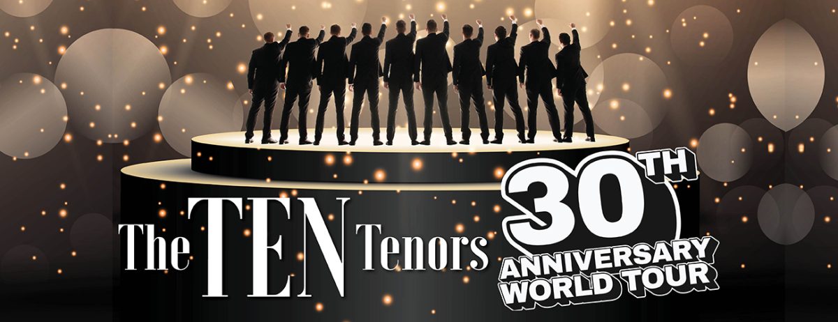 Banner for concert by The Tenor Tenors