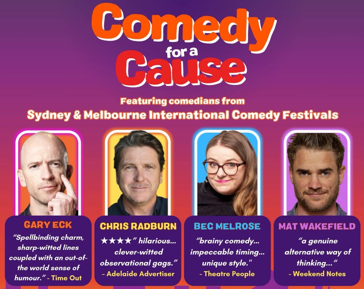 Flyer for Comedy for a Cause event