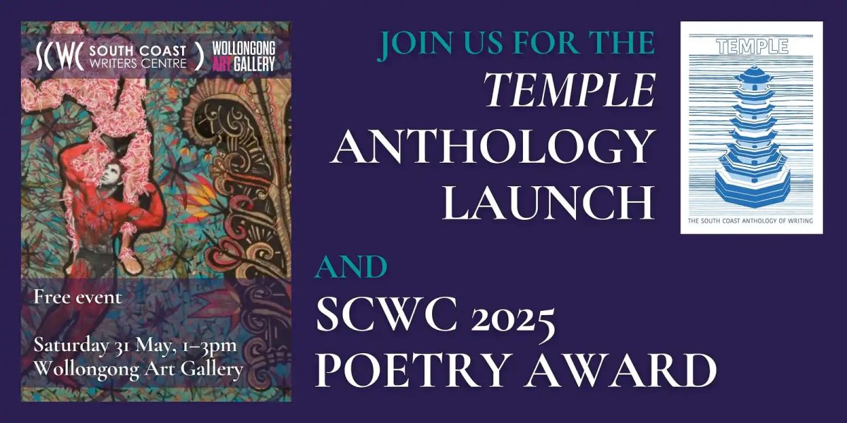 Banner for south coast writers centre book launch