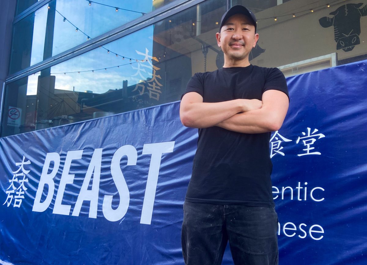 Japanese chef Yuya Motoori outside Beast Good Food Eatery