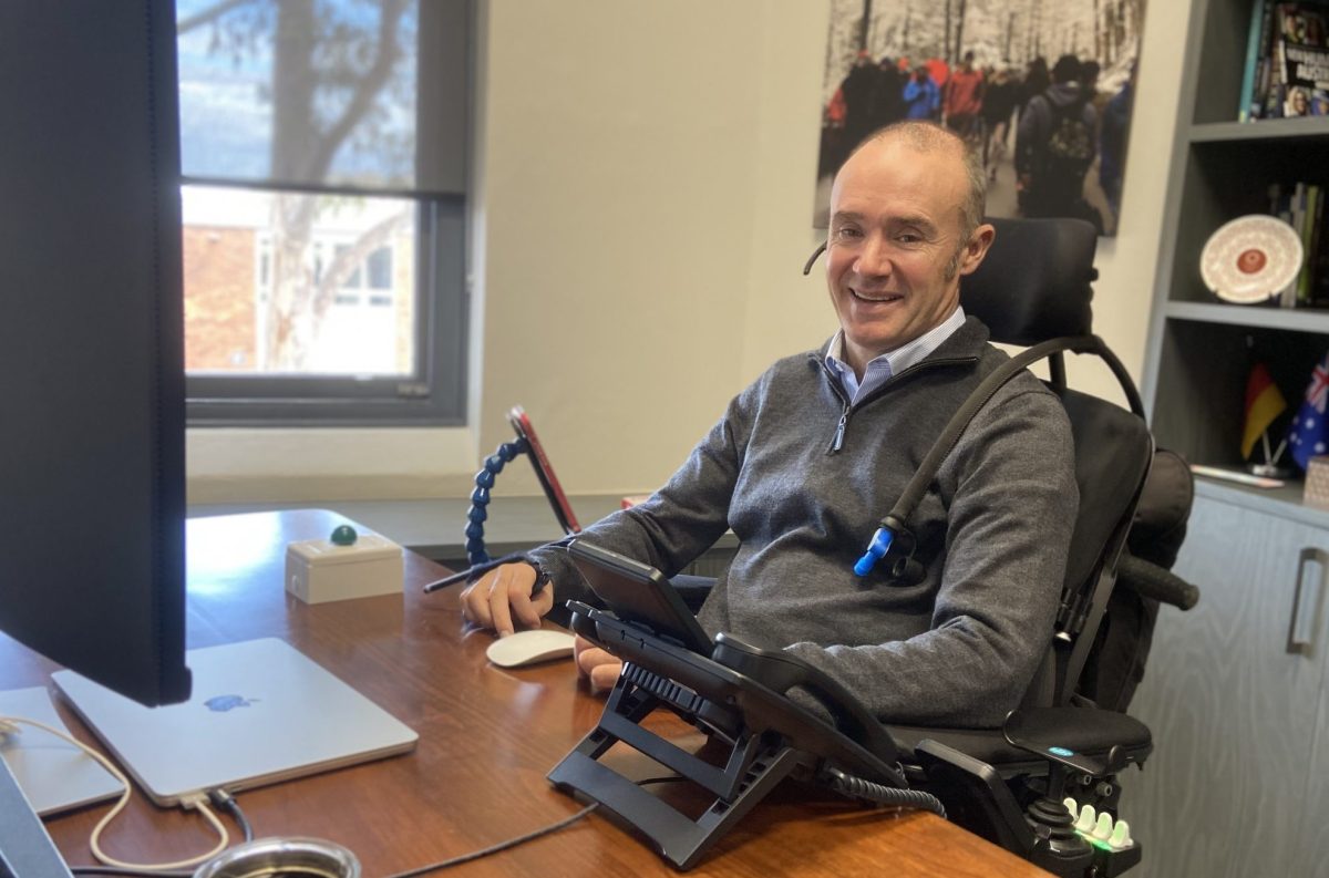 Smith's Hill Principal David Deitz in his office