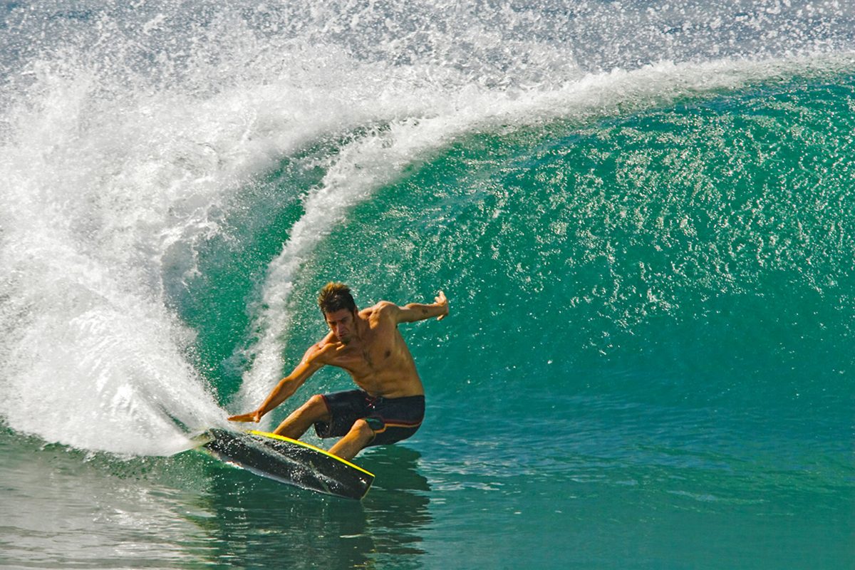 Dave Rastovich carves in <em>Blue Horizon</em> - on tour at the Gala Cinema in Warrawong.