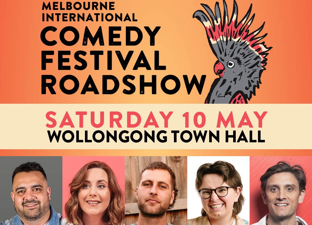 Flyer for Melbourne International Comedy Festival with comedian headshots