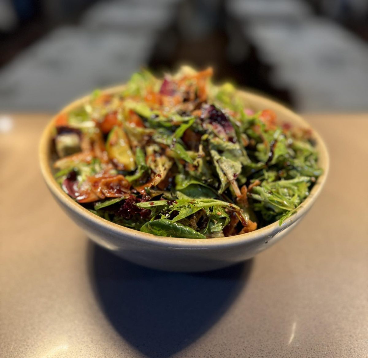 salad meal in a restaurant