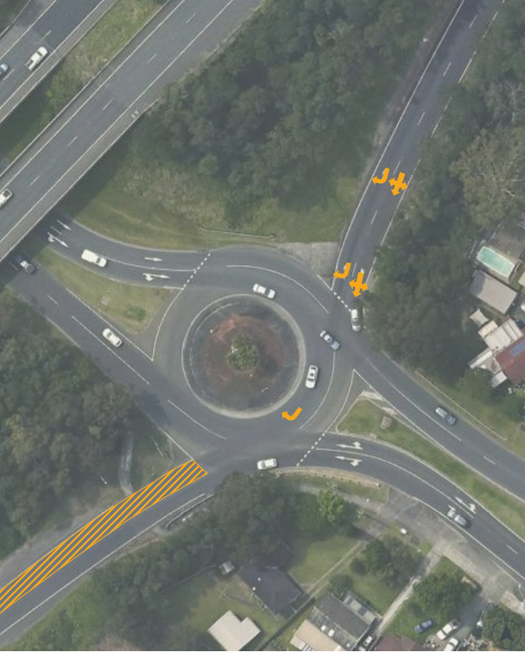 Lanes on a road